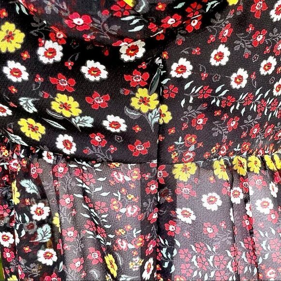 BCBGeneration Lace Yoke Bell Sleeve Top - Picture 6 of 11